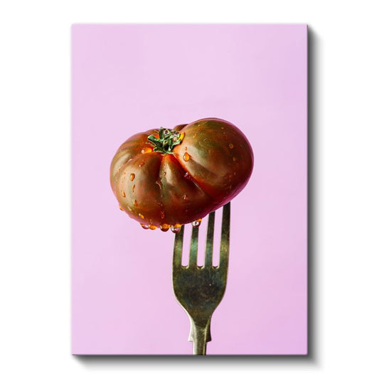 Sulu Domates - Minimalist Mutfak Sanatı Kanvas Tablo