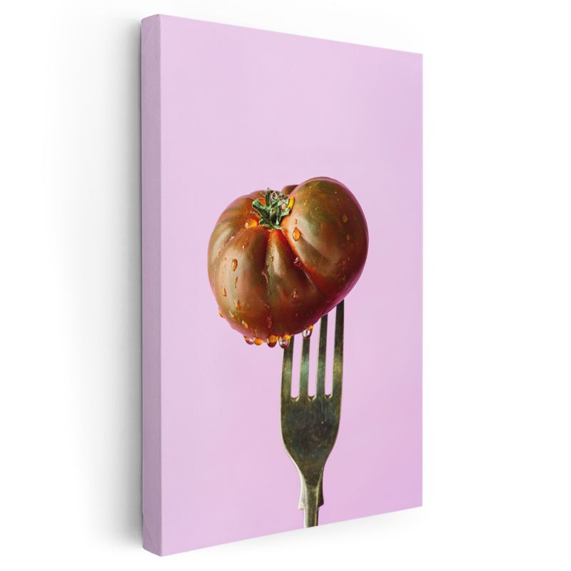 Sulu Domates - Minimalist Mutfak Sanatı Kanvas Tablo