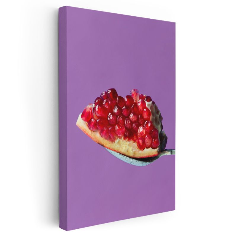 Nar Taneleri - Kaşıkta Parlayan Lezzet Kanvas Tablo