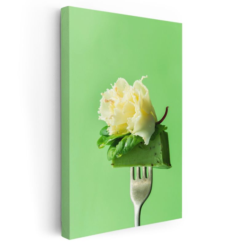 Tereyağı Sanatı - Çatalla Sunulan Nefis Detay Kanvas Tablo