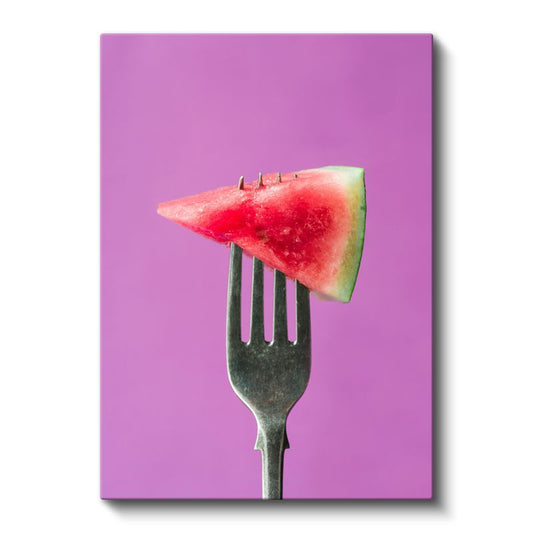 Yaz Serinliği - Çataldaki Karpuz Dilimi Kanvas Tablo