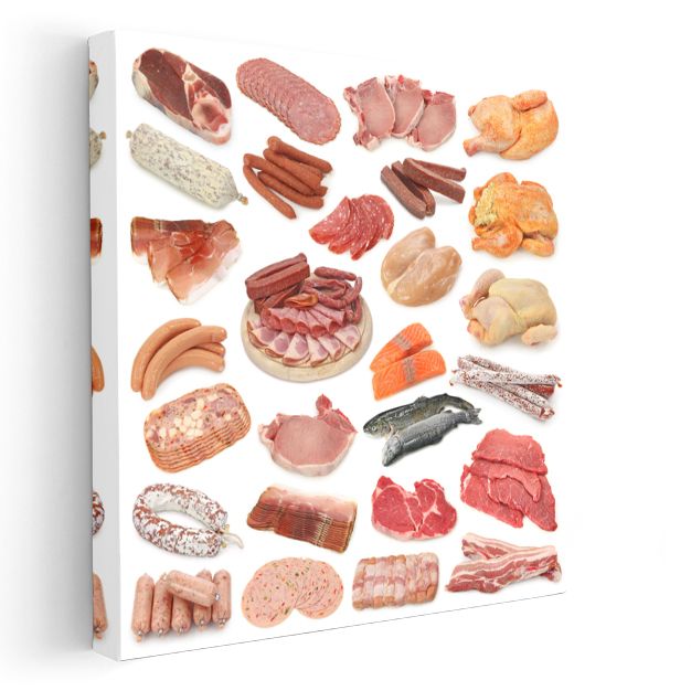 Et Çeşitleri - Gurme Protein Kaynakları Kanvas Tablo