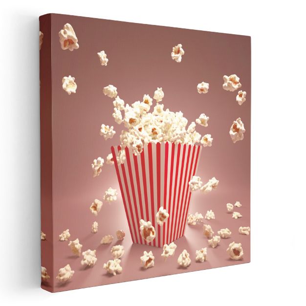 Patlamış Mısır - Sinema Keyfi Kanvas Tablo