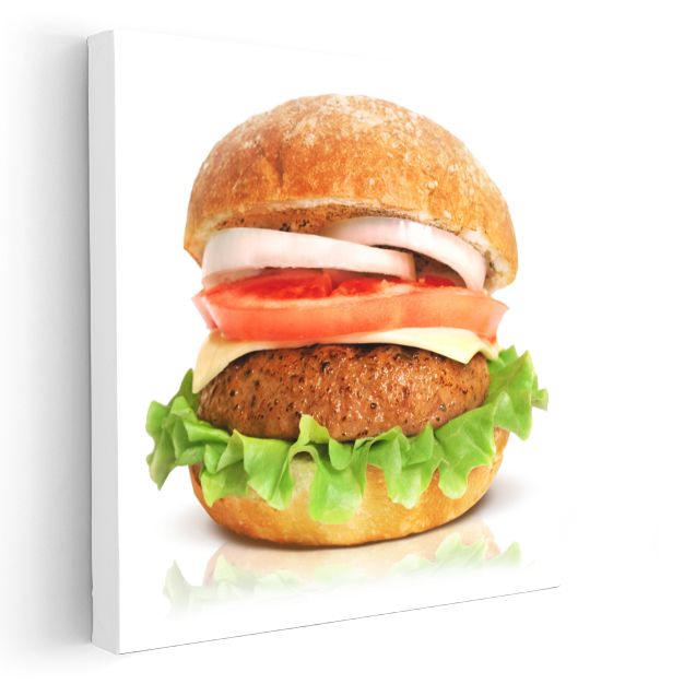 Lezzetli Hamburger - Taze Malzemeli Gurme Kanvas Tablo