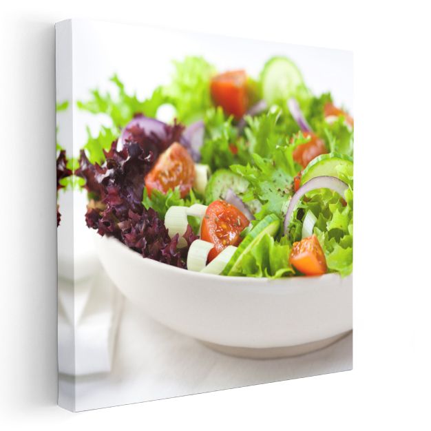 Taze Salata - Renkli Sebzelerle Sağlık Kanvas Tablo