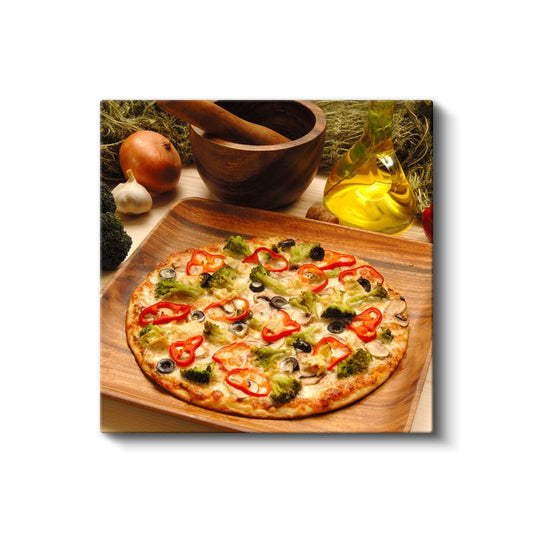 Sebzeli Pizza - Akdeniz Esintili Lezzet Kanvas Tablo
