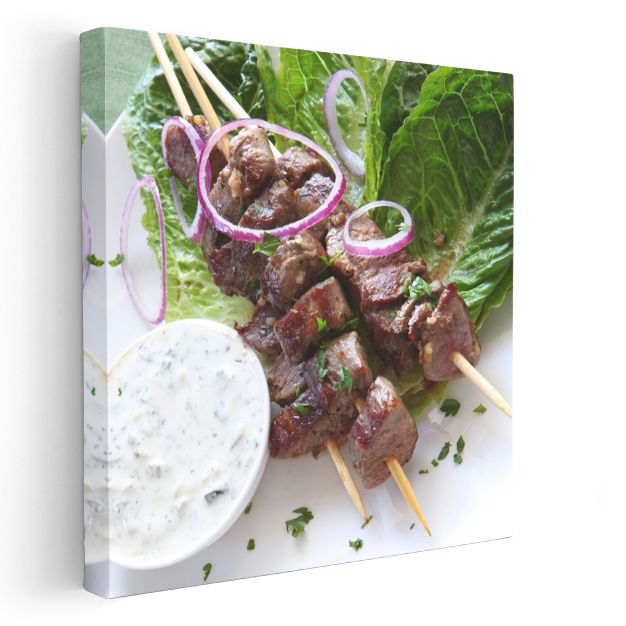 Et Şiş - Baharatlı Izgara Lezzeti Kanvas Tablo