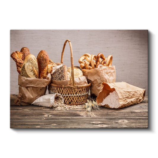 Fırın Ekmekleri - Geleneksel Hamur İşleri Koleksiyonu Kanvas Tablo