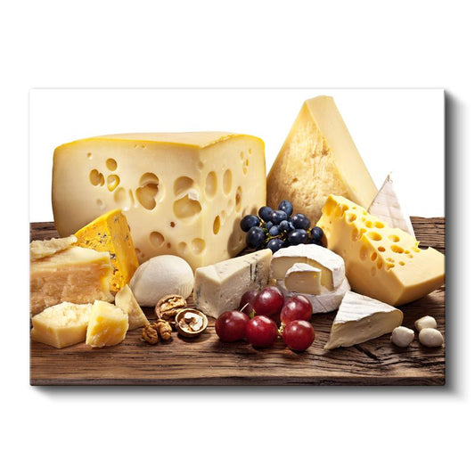 Peynir Çeşitleri - Gurme Peynir Tabağı Kanvas Tablo