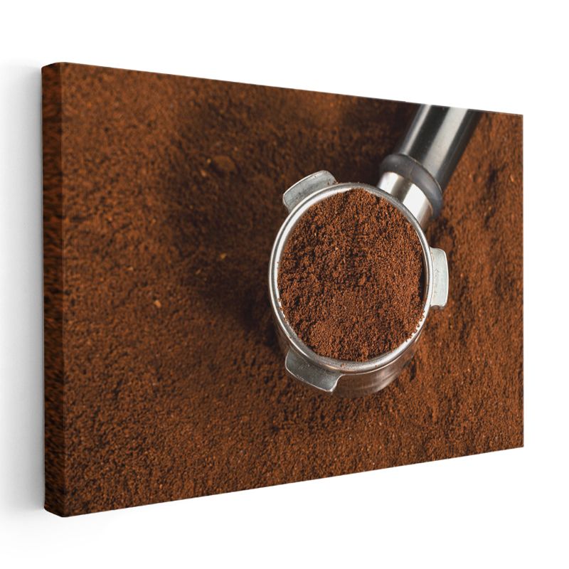 Öğütülmüş Kahve - Metal Ölçekte Yoğun Aroma Kanvas Tablo
