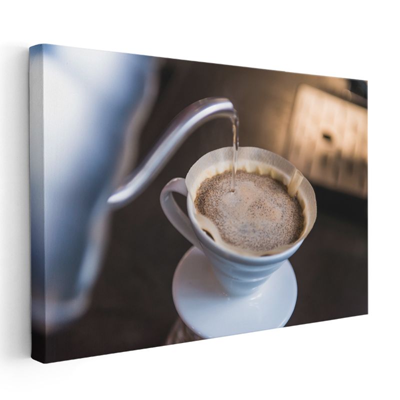 Filtre Kahve - Damla Damla Demleme Anı Kanvas Tablo