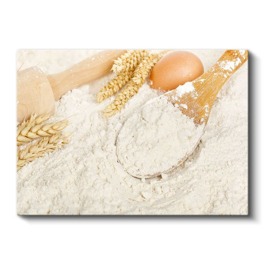 Un ve Buğday - Ekmek Yapımının Temeli Kanvas Tablo
