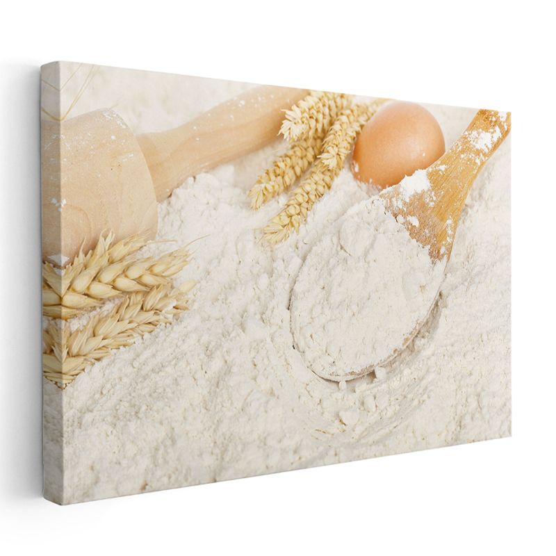 Un ve Buğday - Ekmek Yapımının Temeli Kanvas Tablo