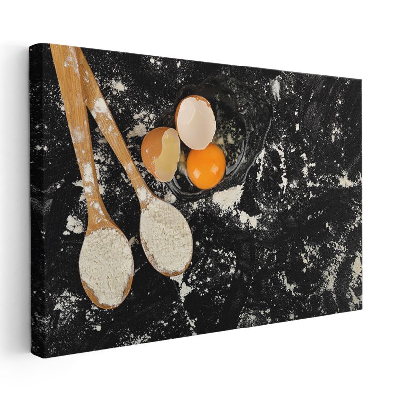 Pişirme Malzemeleri - Tatlı Tariflerin Başlangıcı Kanvas Tablo