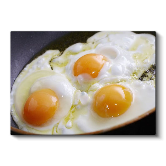 Sahanda Yumurta - Altın Sarısı Kahvaltı Lezzeti Kanvas Tablo
