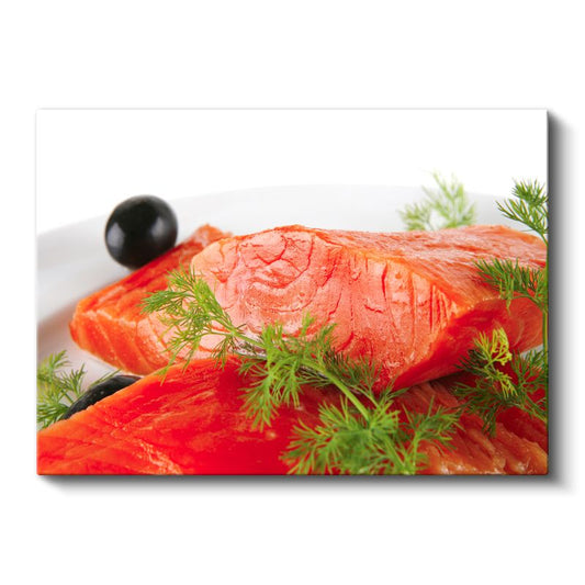 Taze Somon Fileto - Dereotlu Gurme Sunum Kanvas Tablo