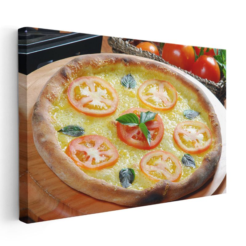 Margherita Pizza - İtalyan Lezzeti Kanvas Tablo