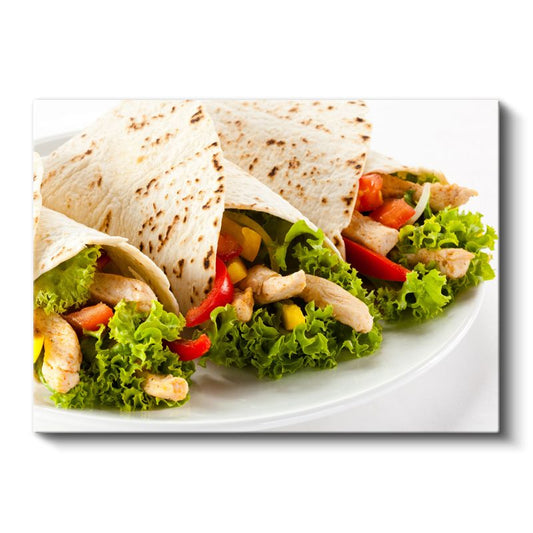Dürüm Çeşitleri - Tavuklu Gurme Lezzet Kanvas Tablo