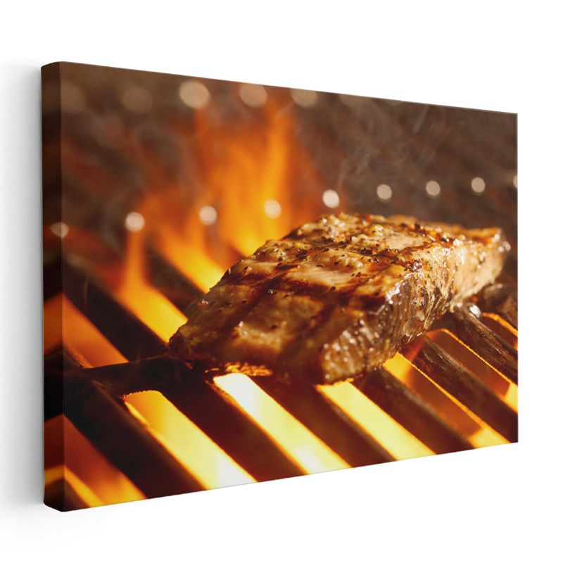 Izgara Et - Ateşte Pişen Lezzet Kanvas Tablo
