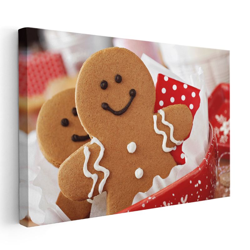 Zencefilli Kurabiye Adam - Tatlı Mutfak Lezzeti Kanvas Tablo