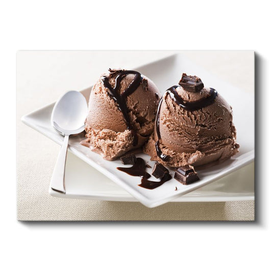 Çikolata Dondurması - Kakaolu Tatlı Serinlik Kanvas Tablo