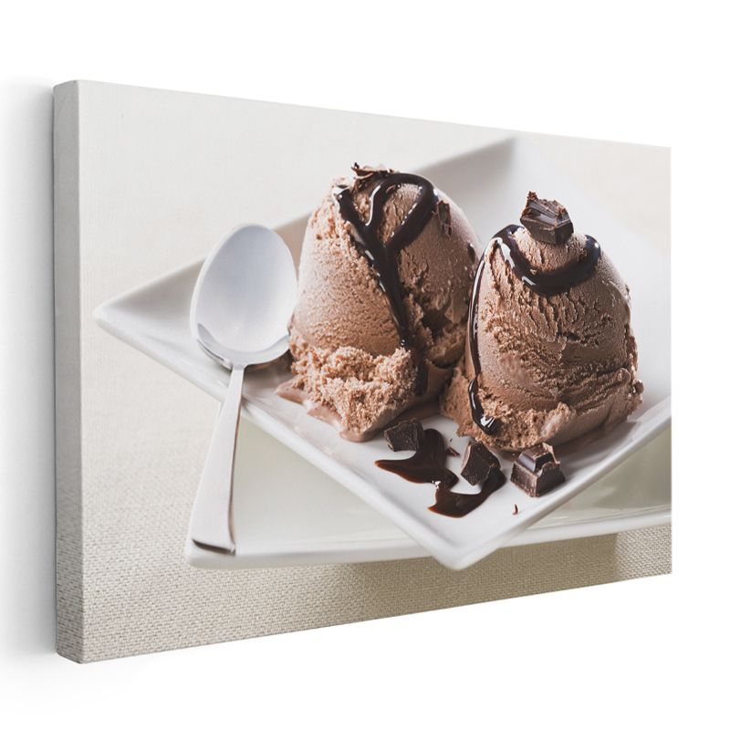 Çikolata Dondurması - Kakaolu Tatlı Serinlik Kanvas Tablo