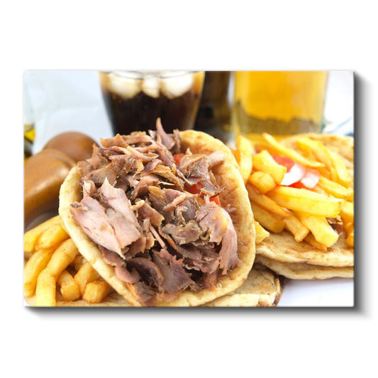 Döner Dürüm - Lezzetli Fast Food Klasiği Kanvas Tablo