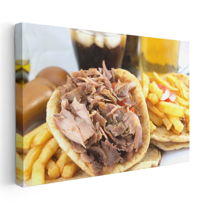 Döner Dürüm - Lezzetli Fast Food Klasiği Kanvas Tablo