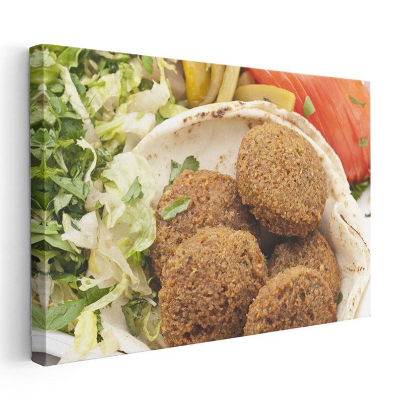 Falafel Tabağı - Nohutlu Ortadoğu Lezzeti Kanvas Tablo