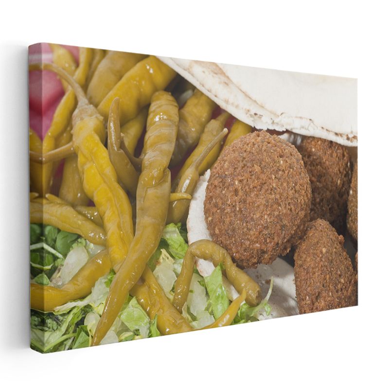 Falafel Şöleni - Baharatlı Nohut Köfteleri Kanvas Tablo