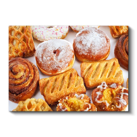 Tatlı Hamur İşleri - Çeşitli Pastane Lezzetleri Kanvas Tablo