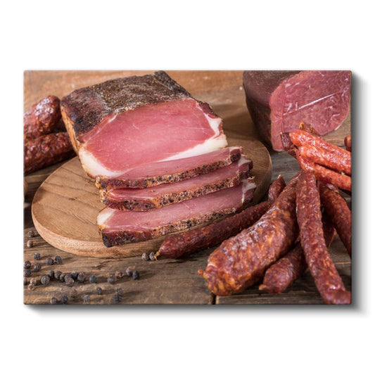 Et Çeşitleri - Geleneksel Şarküteri Ürünleri Kanvas Tablo