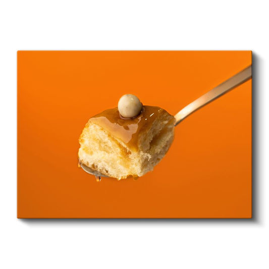 Karamelli Tatlı - Leziz Tatlı Anları Kanvas Tablo