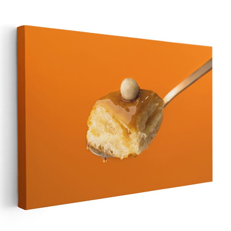 Karamelli Tatlı - Leziz Tatlı Anları Kanvas Tablo