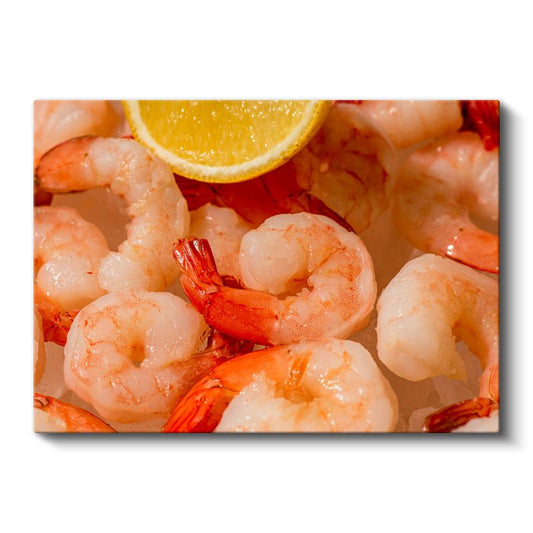 Taze Karides - Deniz Mahsulleri Lezzeti Kanvas Tablo