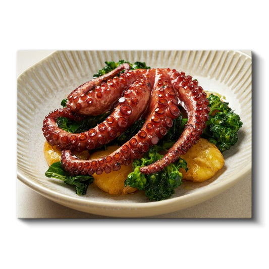 Ahtapot Tabağı - Akdeniz Mutfağı Kanvas Tablo