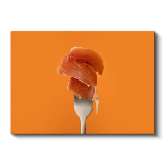 Akdeniz Lezzeti - Çataldaki Prosciutto Kanvas Tablo