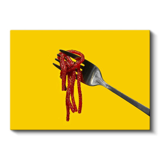 Modern Gastronomi - Çataldaki Kırmızı Sos Kanvas Tablo