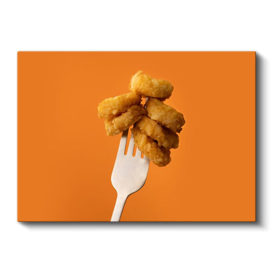 Çıtır Tavuk Nugget - Altın Renginde Lezzetli Atıştırmalık Kanvas Tablo
