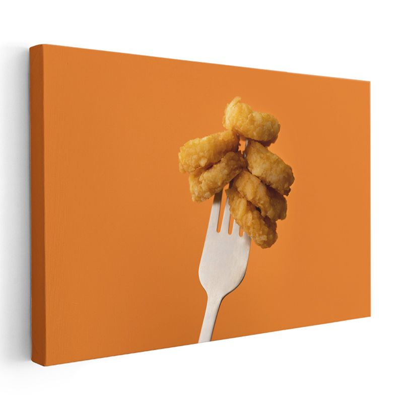 Çıtır Tavuk Nugget - Altın Renginde Lezzetli Atıştırmalık Kanvas Tablo