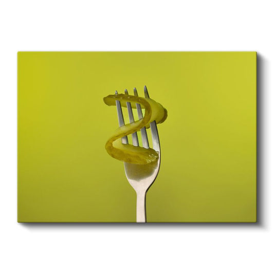 Spiral Makarna - Çatalda Dans Eden İtalyan Lezzeti Kanvas Tablo