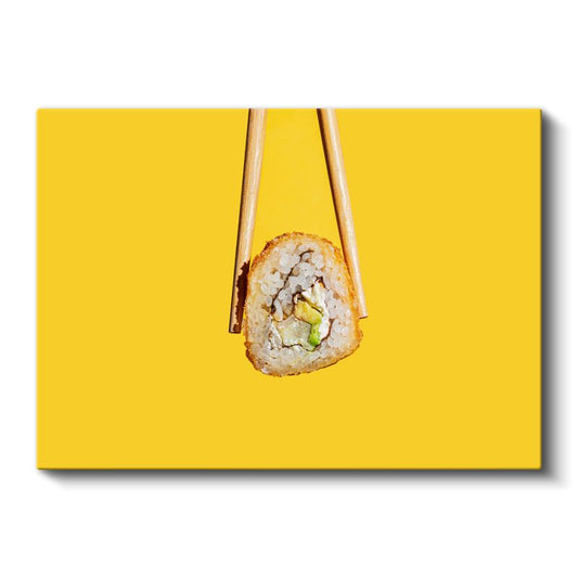Sushi Rulosu - Çubuklarla Yakalanan Japon Sanatı Kanvas Tablo