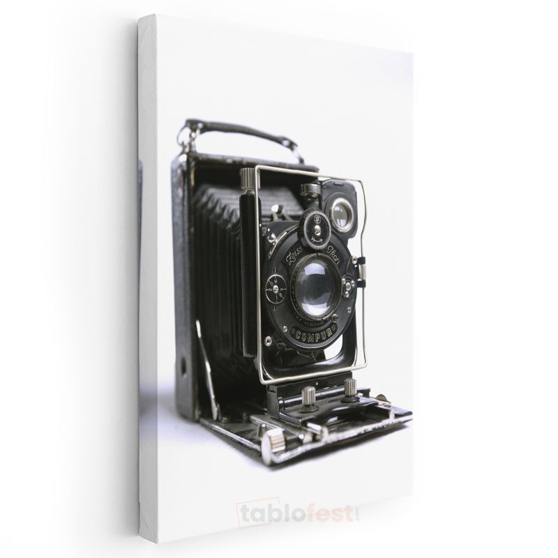 Körüklü Fotoğraf Makinesi - Antika Zeiss Objektifli Kanvas Tablo