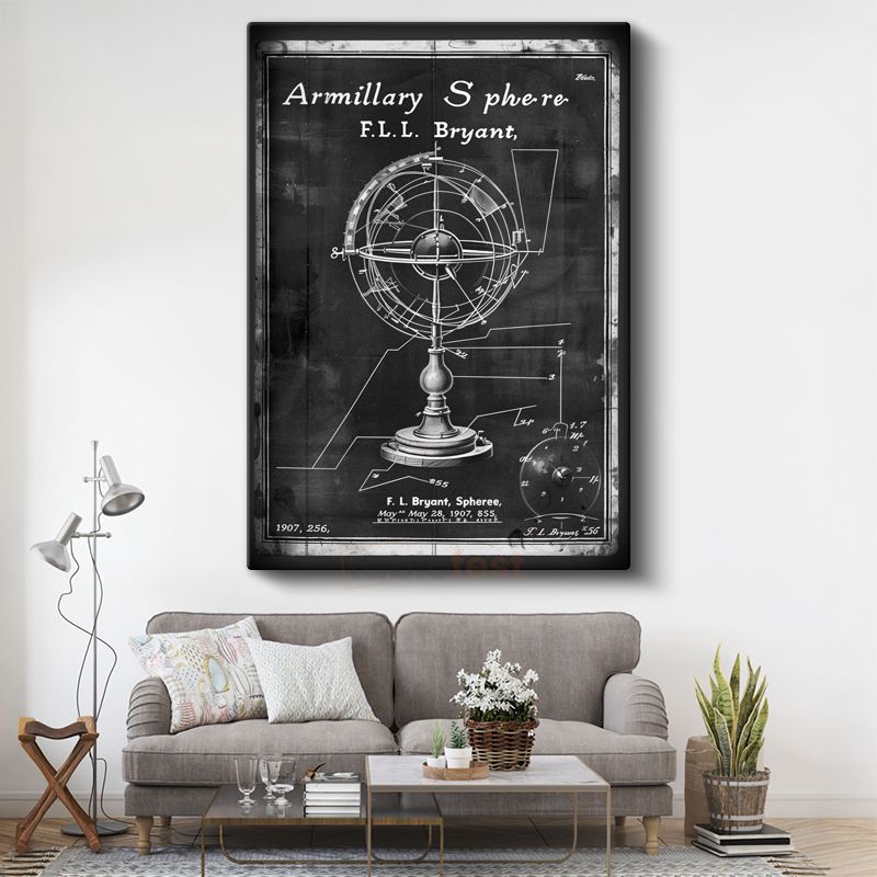 Armillary Küre - Antik Gökbilim Aleti Kanvas Tablo