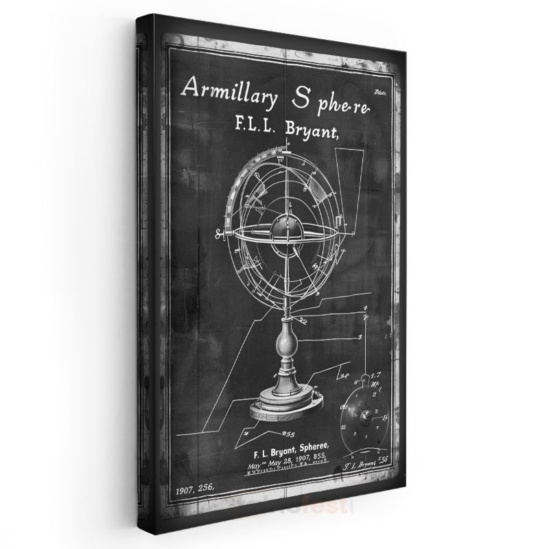 Armillary Küre - Antik Gökbilim Aleti Kanvas Tablo