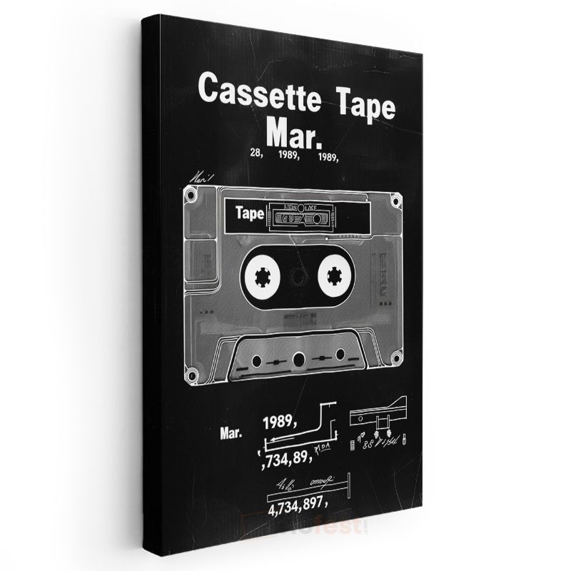 Kaset - 1989 Müzik Teknolojisi Kanvas Tablo