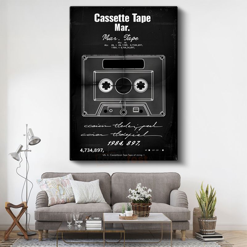 Kaset - Retro Müzik Teknolojisi Kanvas Tablo