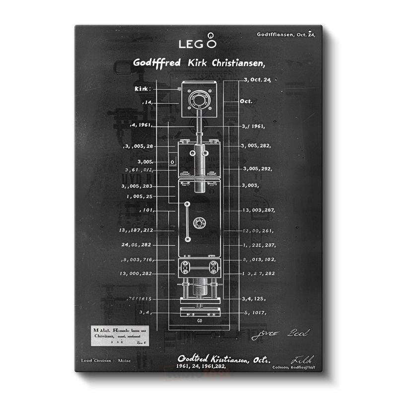 Figür Mekanizması - İmzalı Patent Kanvas Tablo