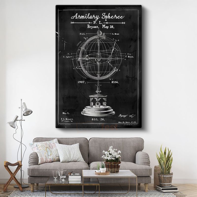 Armillary Sphere - Antik Astronomi Aleti Kanvas Tablo