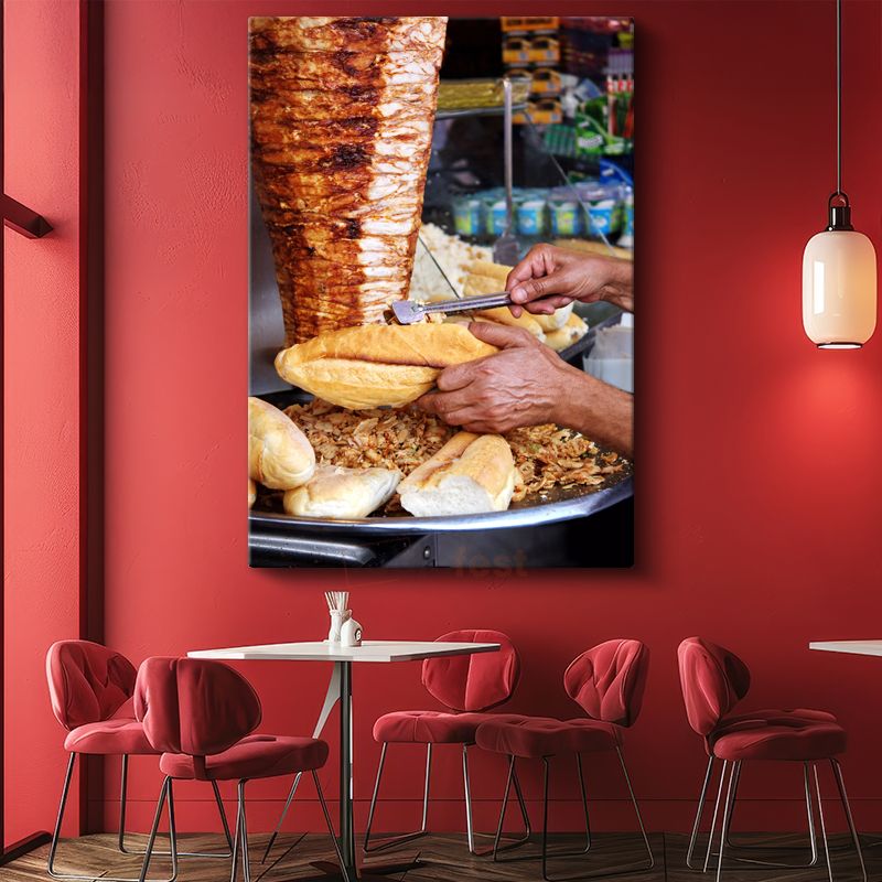Döner Kebap - Geleneksel Et Lezzeti Kanvas Tablo